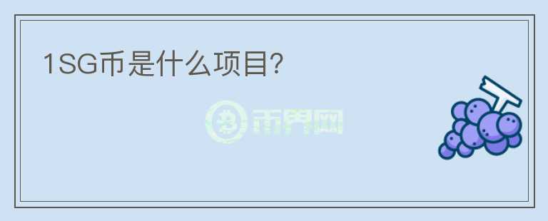 1SG幣是什么項(xiàng)目？
