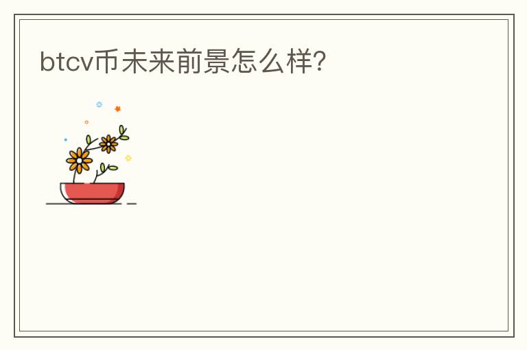 btcv幣未來前景怎么樣？
