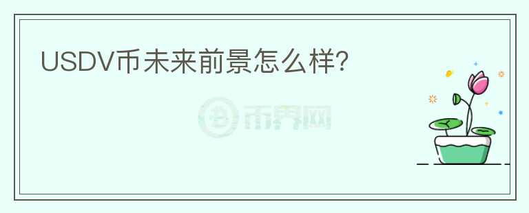 USDV幣未來(lái)前景怎么樣？