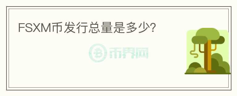FSXM幣發(fā)行總量是多少？