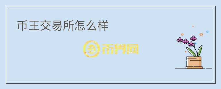 幣王交易所怎么樣